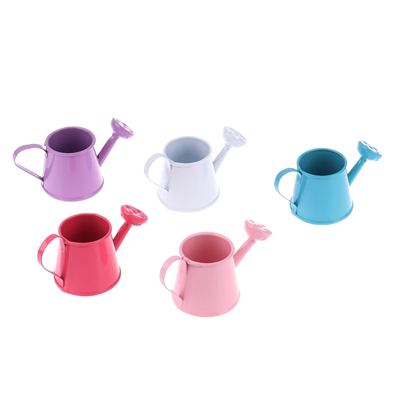 1/12 Metal Watering Can Garden miniature Decoration for Children Kids Dolls Accessories Dollhouse Miniature Furniture Toys