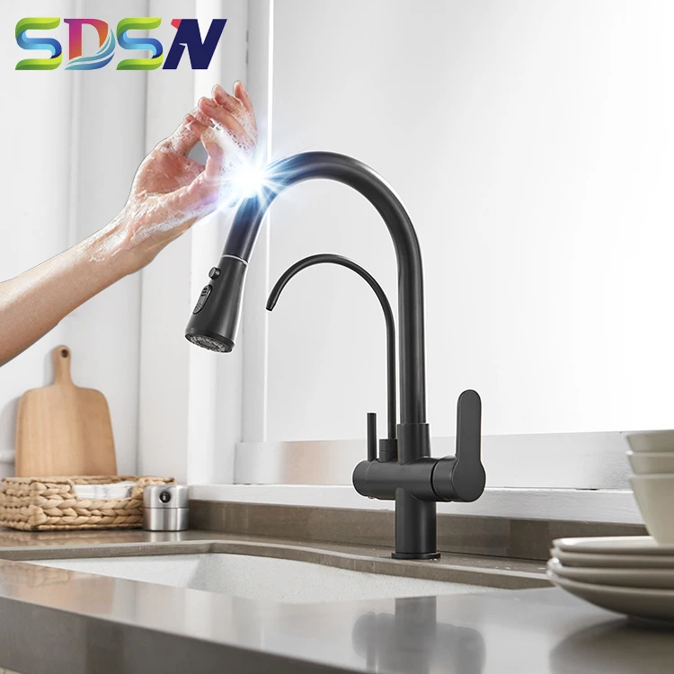 

Filter Kitchen Faucet SDSN Pull Down Touch Kitchen Faucets Quality Brass Sensor Kitchen Filter Faucet Touch Kitchen Mixer Tap