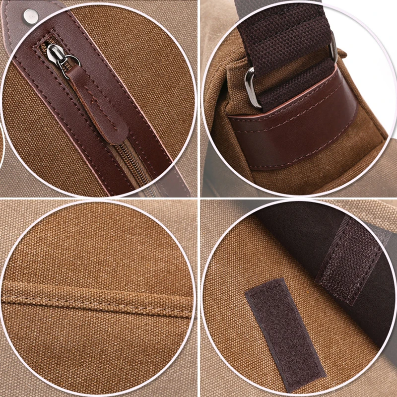 Scione Canvas Mens Crossbody Bags Male Luxury brand Messenger Bag Cross Body Men's Satchel Pack Laptop Shoulder Bag For Men