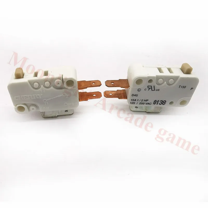 10 Buah Cherry D45 Asli. 187 "Microswitches 10A 250VAC 3 Terminal Pengganti Microstiches untuk Arcade Tombol Tekan Joystick