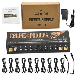 Caline CP-04 pedał efektów gitarowych zasilanie 10 izolowanych wyjść (9V, 12V, 18V) zabezpieczenie przed zwarciem/nadprądem