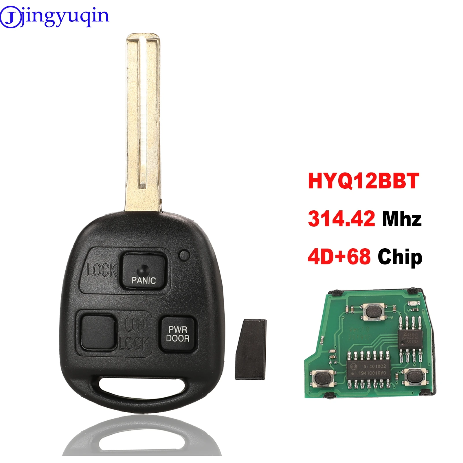 

jingyuqin 3 Buttons 4D68 Chip 314.4MHz Control Board FOB For Toyota For Lexus RX330 RX350 RX400h RX450h HYQ12BBT