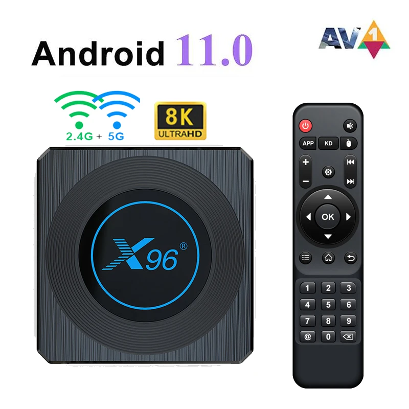 X96 X4 Smart TV Box Amlogic S905X4 Android 11 TV BOX 8K Медиаплеер AV1 2,4G 5,8G Wi-Fi 4G 64G BT4.1 Репродуктор Телеприставка