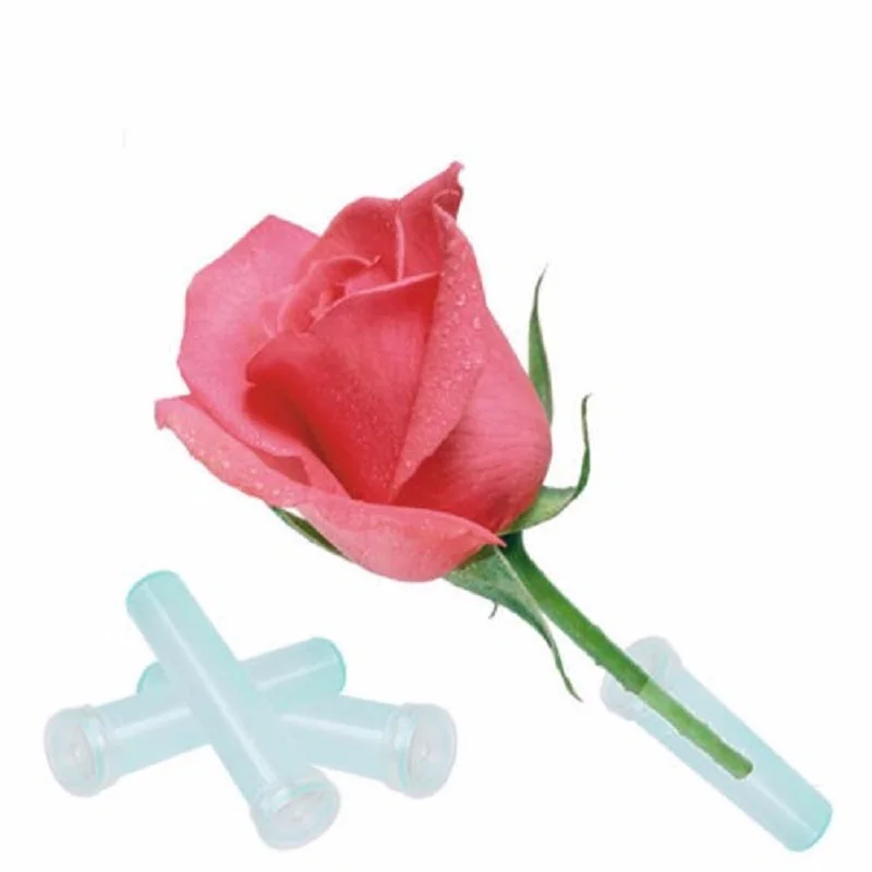 Plastic Floral Water Tube with Cap, Keep Fresh, Rhizome Tube, Hydroponic Container for Wedding Crafts, 25Pcs