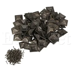 50x Upholstery Nails Tacks Studs Furniture Pins with Square Nailhead 21x21mm