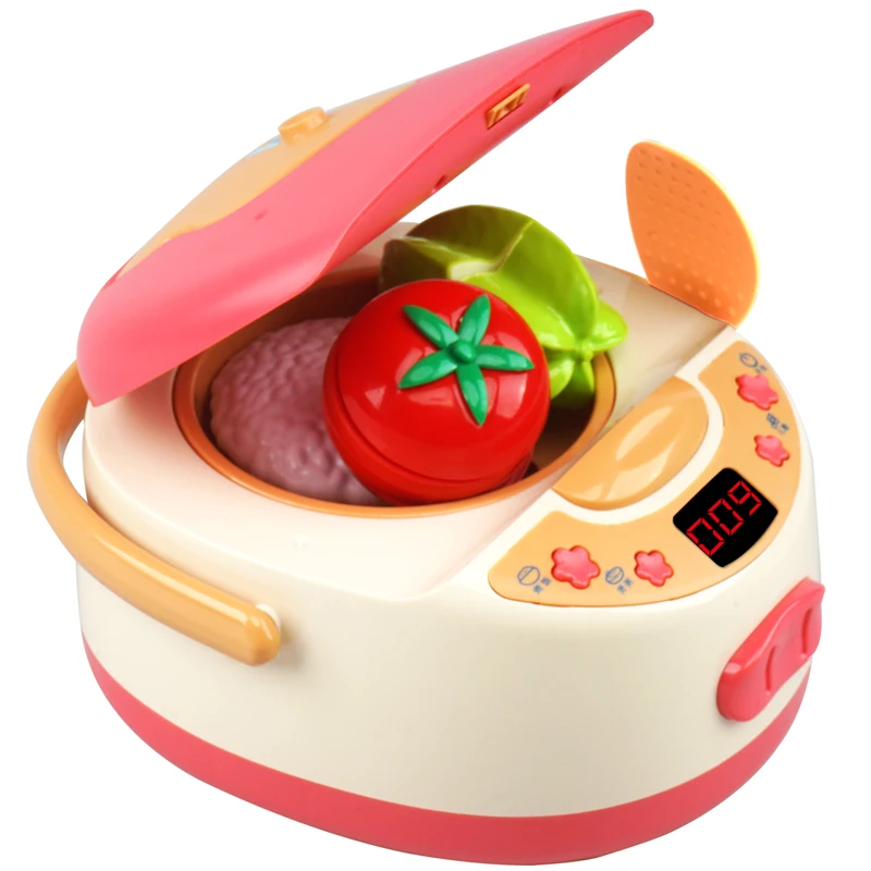 

Kids Kitchen Toys Simulation Electric Rice Cooker Interactive Toy Mini Kitchen Food Pretend Play House Role Playing Girls Toys