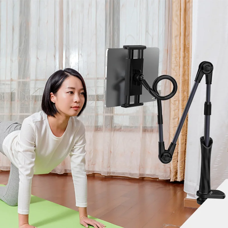 Imagen 7: SMOYNG-Soporte de teléfono para cama perezosa, 360 ajustable, para Xiaomo, iPhone, iPad Pro 12,9, Clip de montaje de escritorio