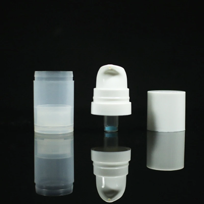 200pcs Empty 5ml 10ml Airless Bottles Clear Vacuum Pump Lotion Bottle Cover Cosmetic Packaging tube