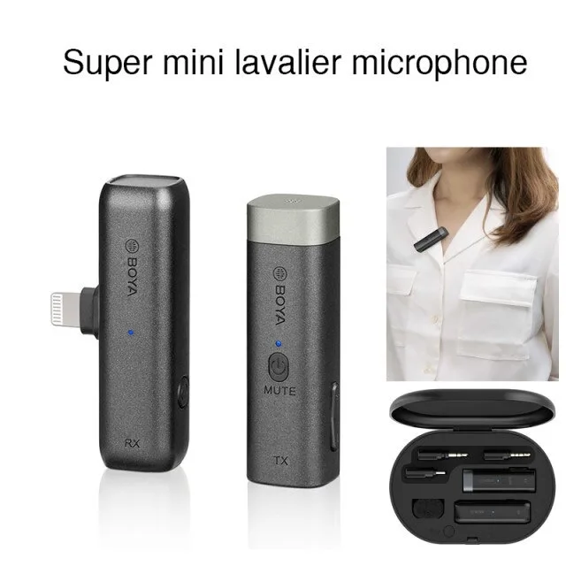 Boya BY-WM3 2.4g mini microfone sem fio para iphone relâmpago android tipo-c 3.5mm smartphone dslr câmera desktop computador portátil mic
