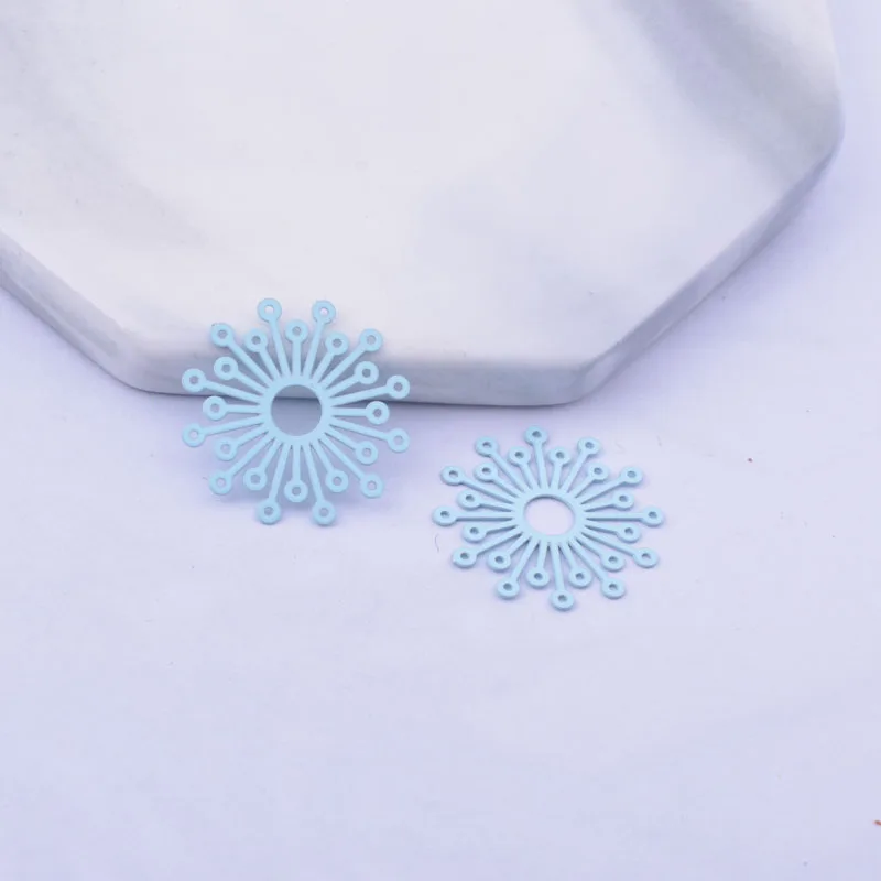 50 Stück AC12176 19mm Messing-Blumen-Abstandshalter Charms DIY Ohrring-Verbinder Anhänger Hängeschmuck Dekoration – Detail 10