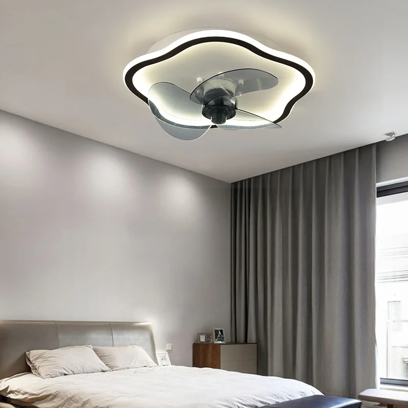 110V/220V Ceiling Fan Light Led Invisible Bedroom Children's Modern Living Room Indoor Decorative Lighting With Remote Control