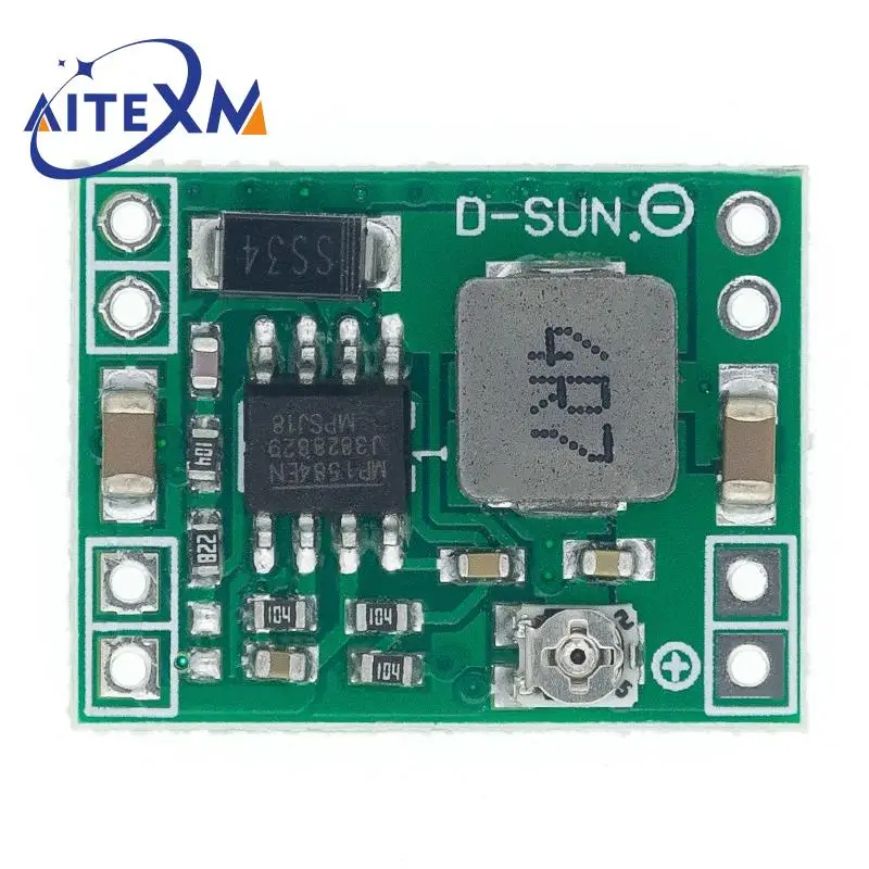 Modulo di alimentazione step-down DC-DC 3A Buck MP1584EN 5V-12V 24V a 5V 3.3V 9V 12V Uscita fissa per Arduino Sostituisci LM2596