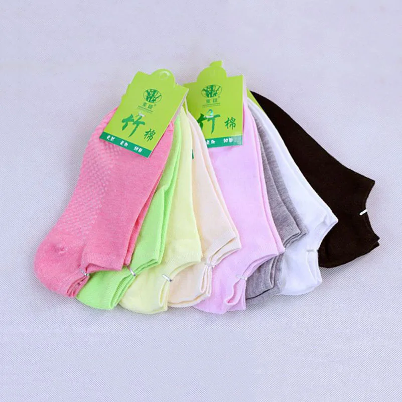 5 Pairs Women Socks Warm Comfortable Cotton Bamboo Fiber Girl Women\'s Socks Ankle Low Female Invisible Color Girl winter socks