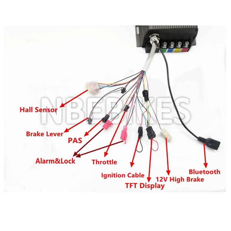 Kit di conversione moto NBpower/QS273 40H 8000W 72V con allarme, Controller Sabvoton programmabile, set luci, freni idraulici