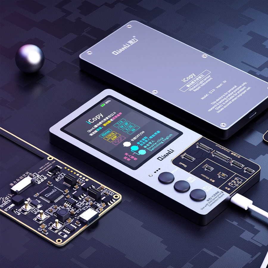 Qianli 2.0 ICopy Plus Mendatang Tone /Virbrator EEPROM Programmer Heatset Papan untuk Ponsel 11 Pro Max 11 Pro XS max XsMax Xs X Perbaikan