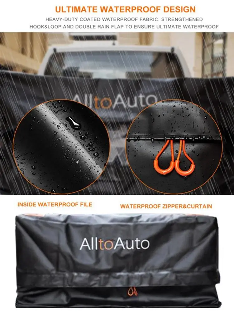 Truck Cargo Bed Bag With 4 Adjustable Elastic Ropes Pickup Truck Roof Bag Easy To Store Water Protective Cargo Bag Car Supplies