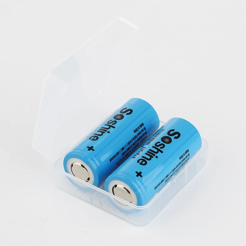 Soshine 26650 LiFePO4 Battery: 3.2V 3800mAh Rechargeable Battery with Battery Case Box