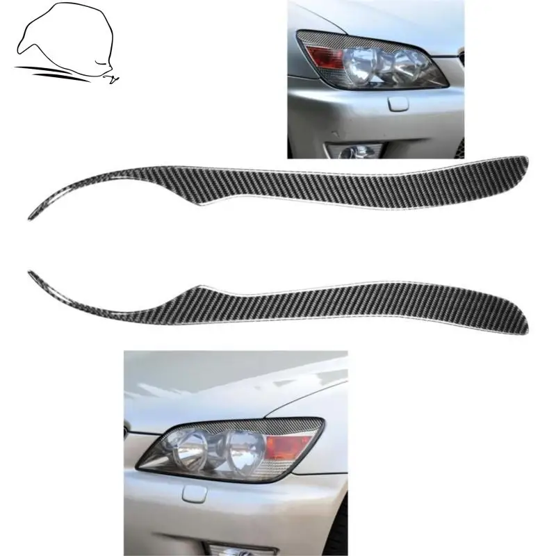 

For Lexus IS200 1998-2005 Carbon Front Headlight Eyebrows Eye Lids Protection Cover Headlamp Refit Sticker Tuning Car Accessori