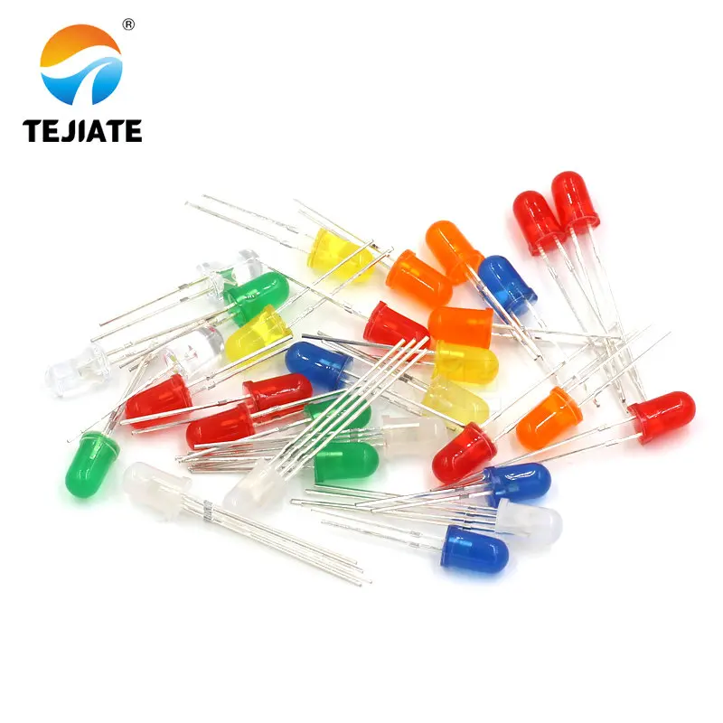 50 pz/1 lotto TEJIATE 5MM LED lampada Full Double Color bianco rosso giallo blu verde viola risposta rapida lunga durata
