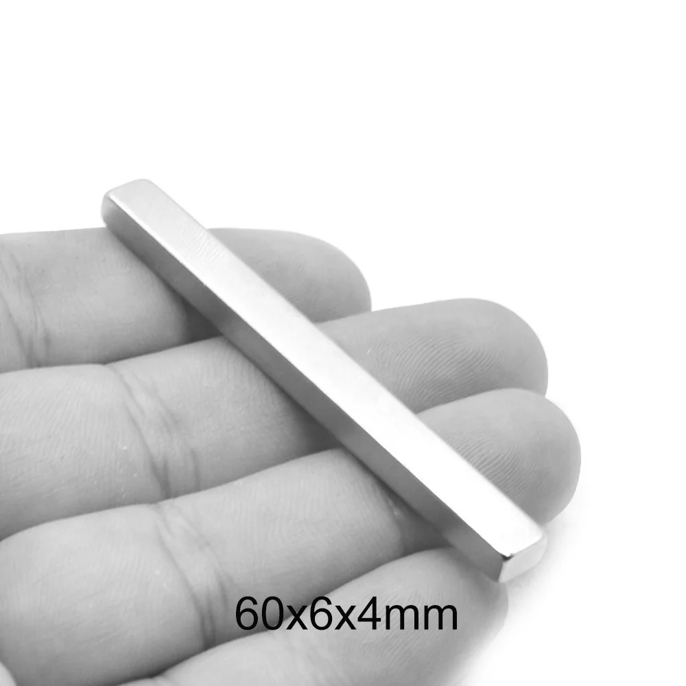 2~50PCS 60x6x4 Powerful Magnets 60mm X6mm N35 Neodymium Magnet Square 60x6x4mm Permanent NdFeB Magnet 60*6*4 mm Magnet World