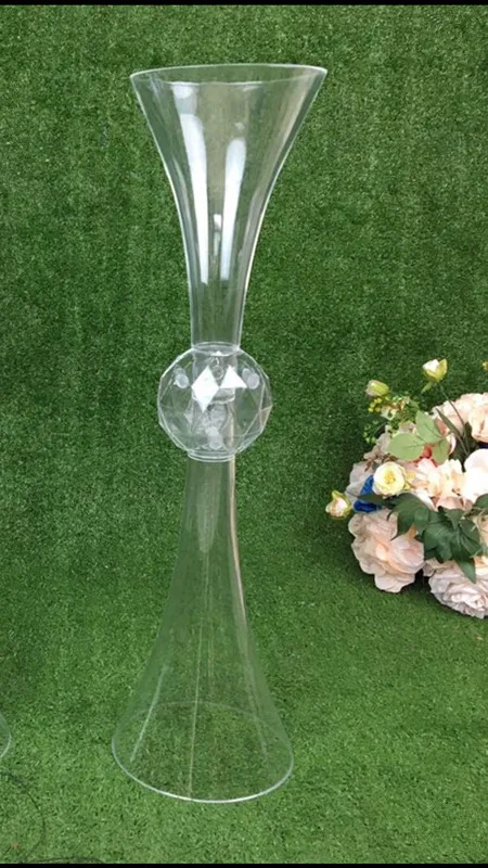 10pcs)Wedding Party Table Centerpieces Road Lead crystal glass Flower Vase Stand for Home Event Decoration1461