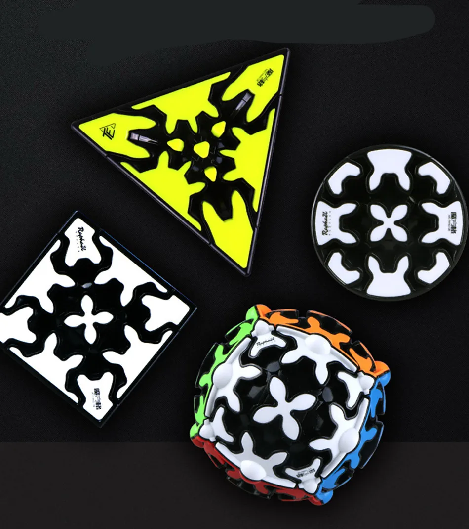 Neue Qiyi Getriebe Cube 3x3x3 Getriebe Cube 3x3 Pyramide Zylinder Kugel Geschwindigkeit Würfel Pädagogisches Spielzeug für Kinder Kinder Geschenk Spielzeug – Detail 1
