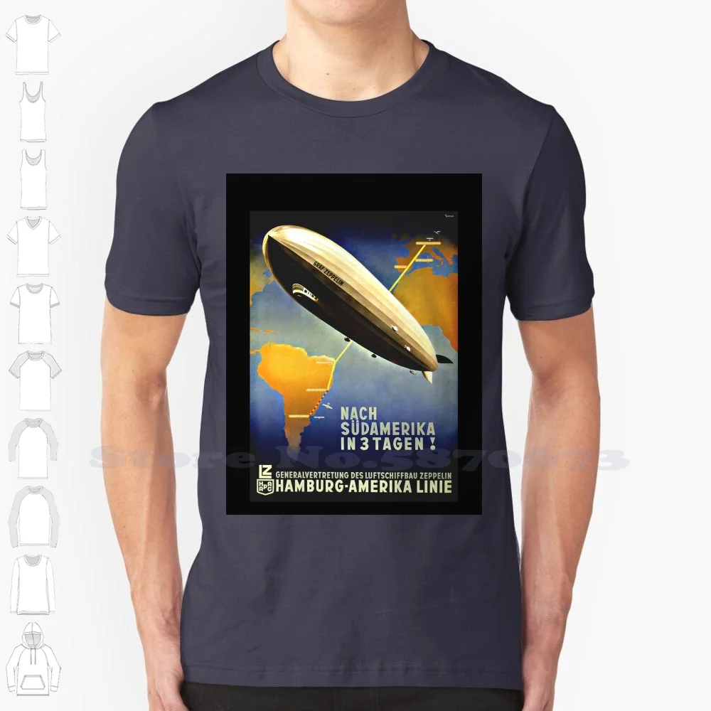 To South 1937 Summer Funny T Shirt For Men Women Vintage Airship Travel