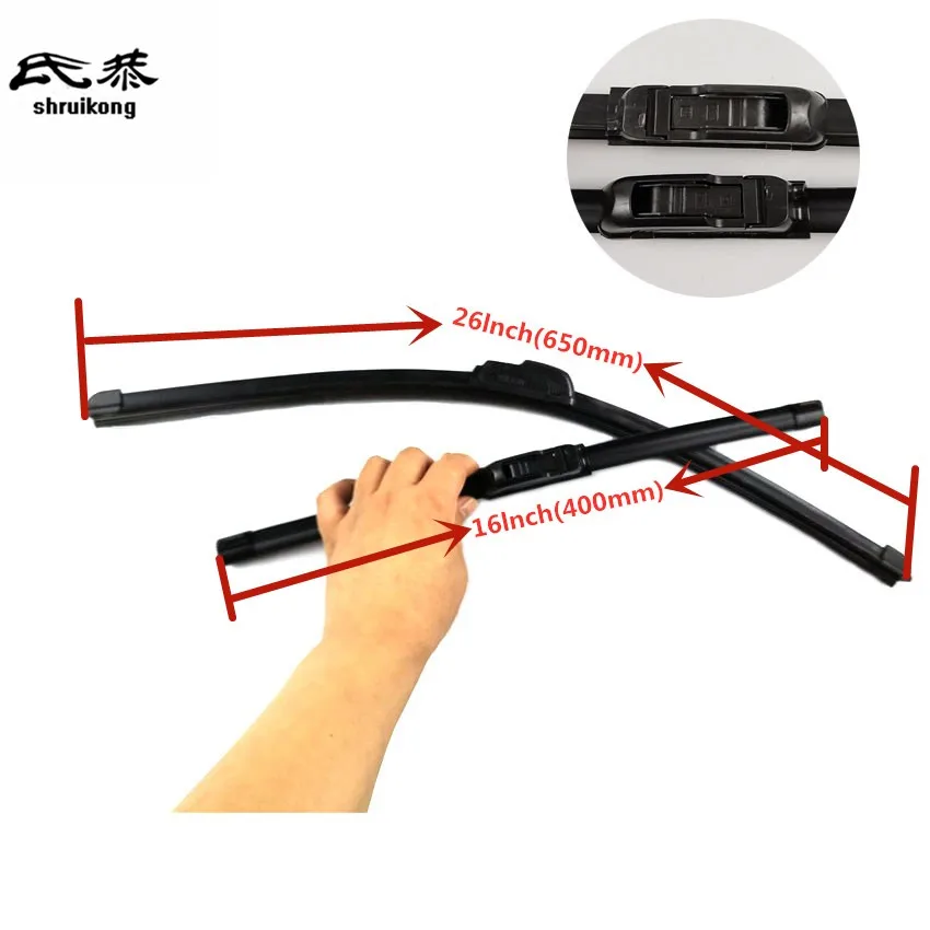 2pcs/Lot Car Stickers Wiper Blades For Toyota Avensis (Verso, From 2001 Onwards) 26