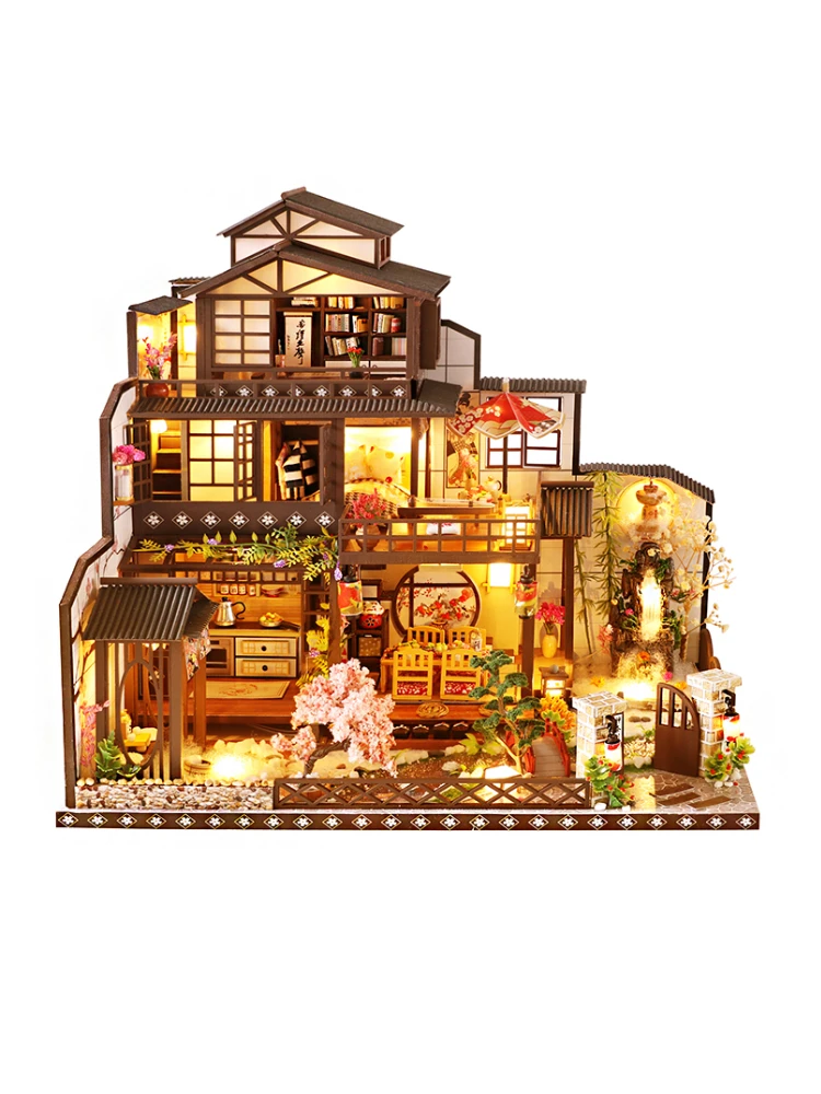 Chinese Style Ancient Capital Town Festival Friends Anniversary Gifts DIY Toys Hand-built Houses Warm Decorations BCL2021M