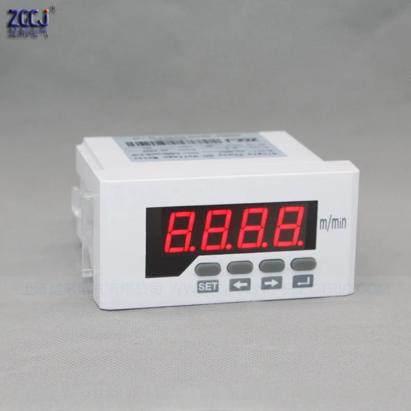 4-20mA DC or 0-10V DC input Digital Line speedmeter Tachometer user can set range 0-9999 m/min speed meter