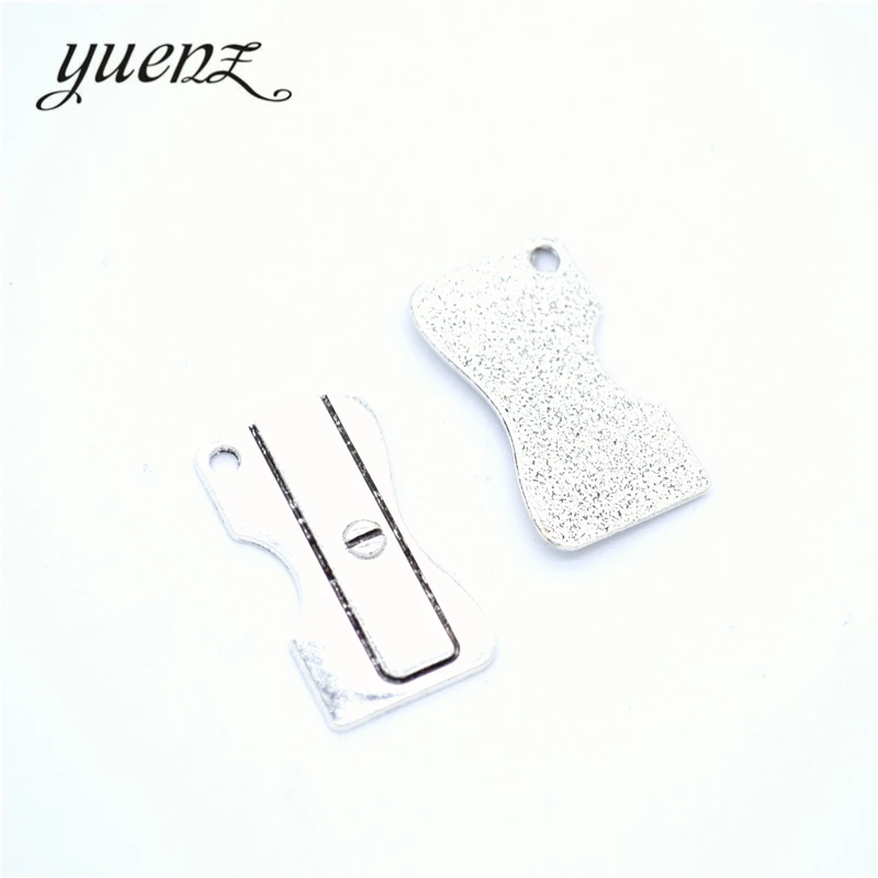 YuenZ 10pcs Antique Silver color Pencil sharpener Charms Metal Pendants Jewelry Making Accessories 22*13mm J425