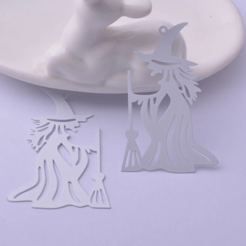 30 Stück AA3594 33*50mm Halloween Schmuckzubehör Hexenanhänger Zauberer-Anhänger Große Ohrring-Accessoires – Detail 6