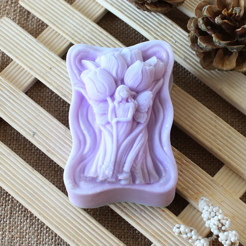 Tulip Flower Soap Resin Mold Silicone Flower Fairy Mold for Soap Making Handmade Soap Mold DIY Scented Candle Art Craft Moulds