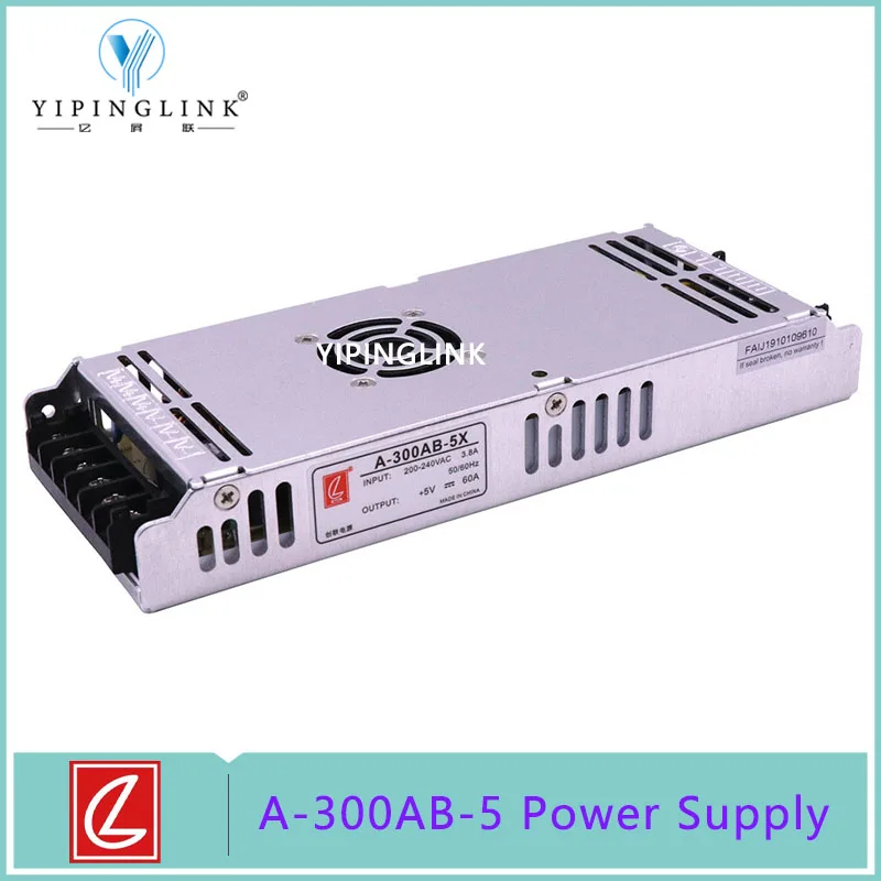 

CZCL A-300AB-5 power supply LED display 300W power switching 200-240V AC input 5V 60A output with fan LED module power