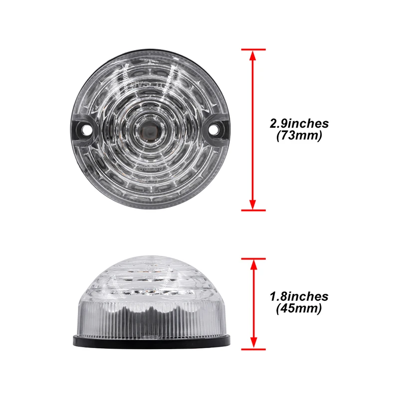 2x untuk Land Rover Defender 90-16 90/110 83-90 2 Buah Led Putih Depan Posisi Parkir Sidelight Lensa Jernih/Asap