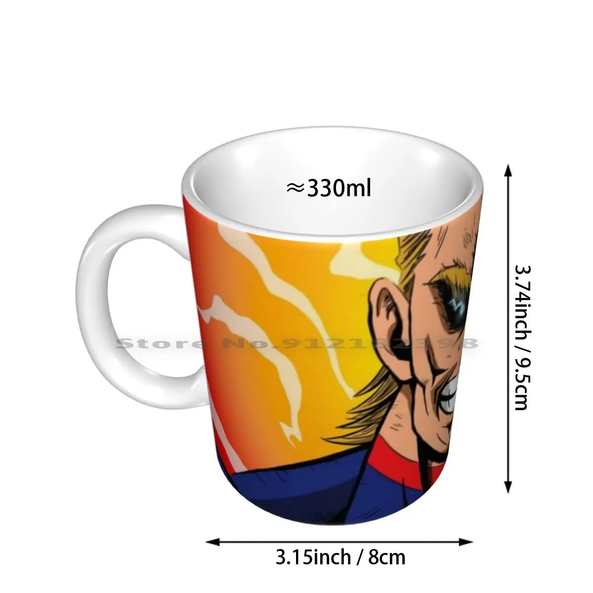 All Might Ceramic Mugs Coffee Cups Milk Tea Mug All Might Creative Trending Vintage Gift Bottle Cup