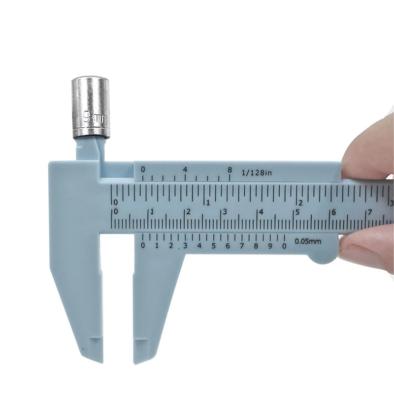 1PC Mini Double Scale Plastic Vernier Caliper Ruler 150mm Portable Eyebrow Ruler Permanent Makeup Tattoo Jewelry Measuring Tool