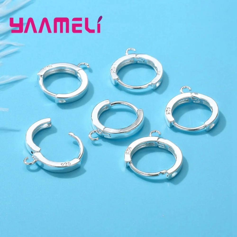 Promotion Sale DIY Finding Earrings 925 Sterling Silver Smooth Women Best Gift for Jewelry Earring Making Components