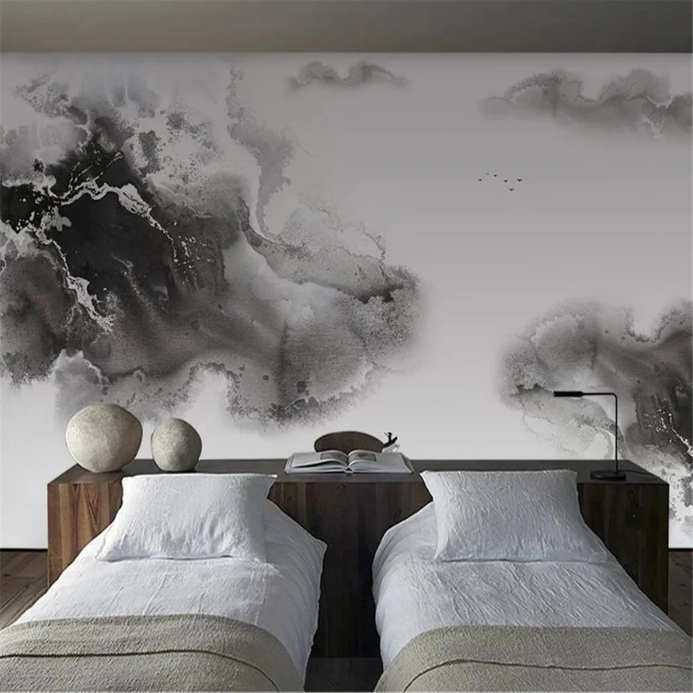 

Milofi wall custom 3D wallpaper mural new Chinese Zen ink landscape home decoration background wall