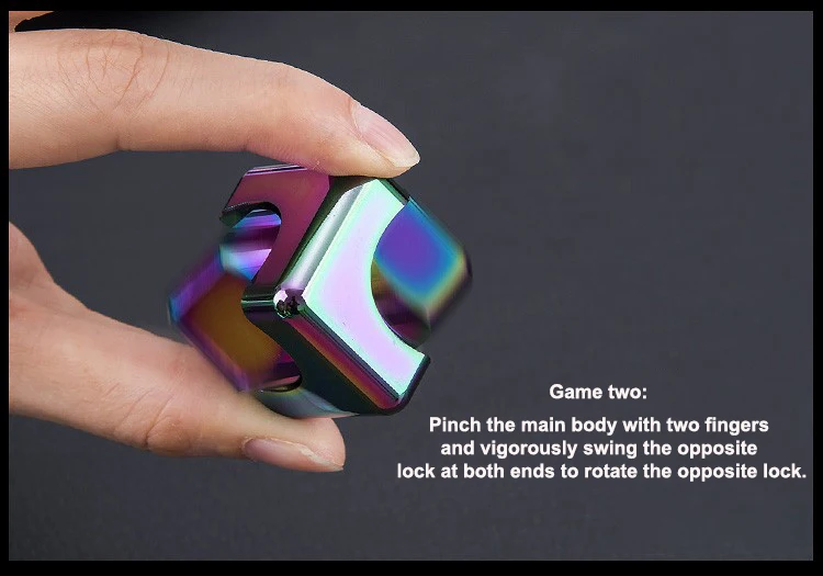 Platz Dekompression Kreisel Würfel Cube Anti-Angst Fingertip Spielzeug Hand Fidget Spinner Vent Spielzeug Flipo Flip Für Kinder – Detail 6