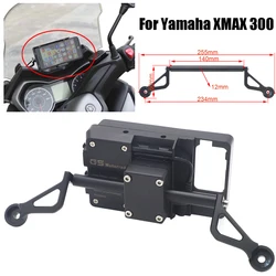 Soporte de teléfono frontal para motocicleta Yamaha XMAX300 XMAX250 XMAX125 XMAX400, soporte de placa de navegación GPS para teléfono inteligente