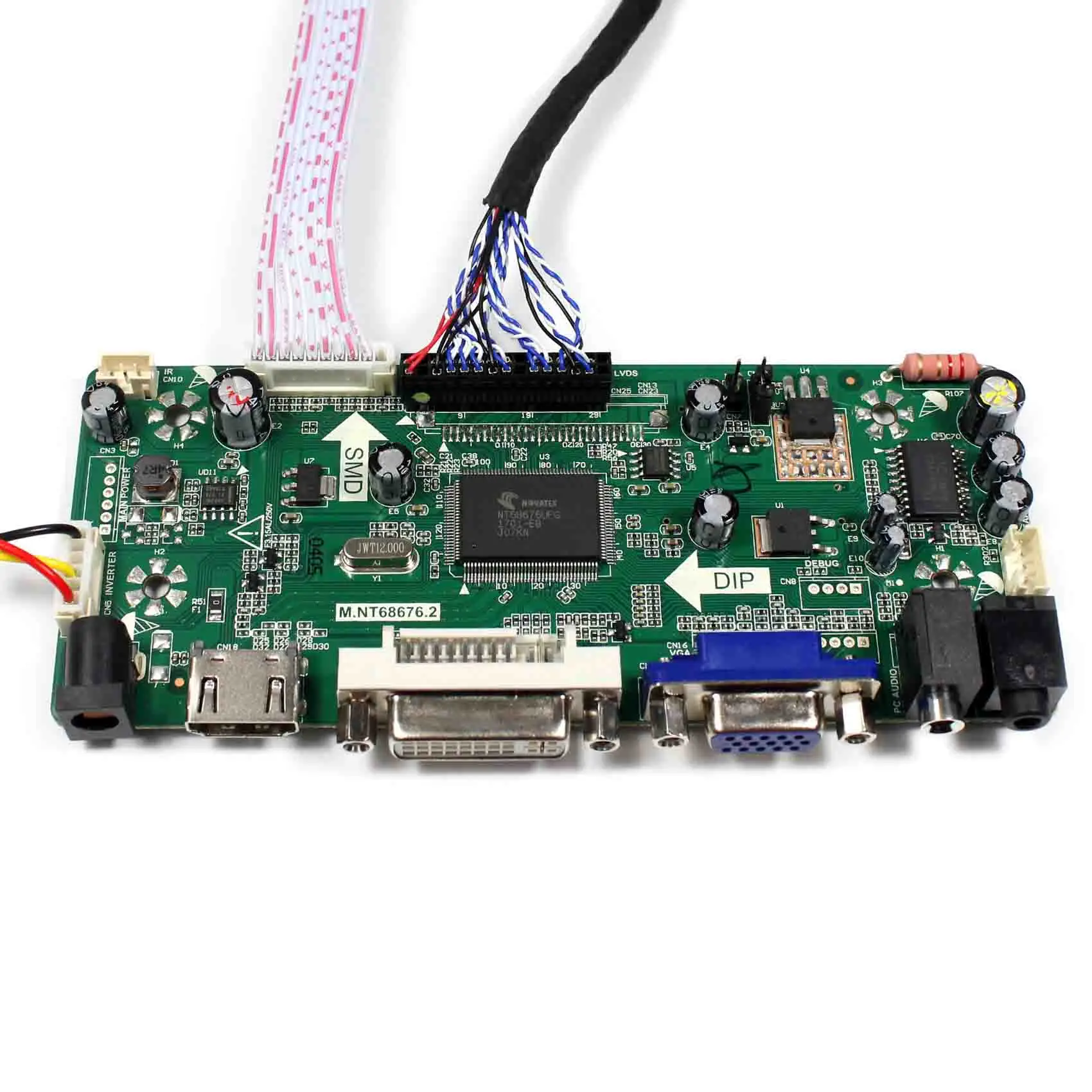 HD MI VGA DVI Audio LCD Controller Board For many types of LCD Panel and DIY LCD Monitor 