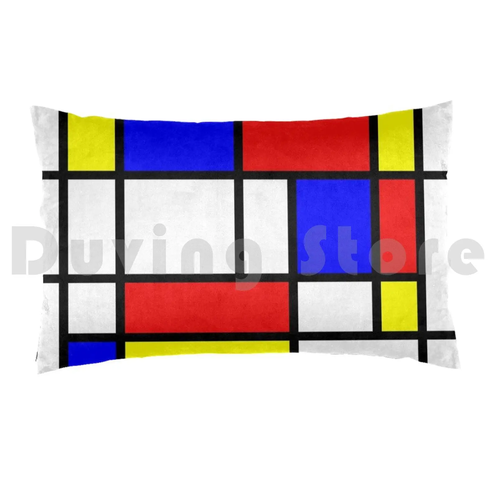 The Fake Mondrian Pillow Case Printed 50x75 Matrix Fine Art Finest Art Luxury Geometric Geometric Art Dutch