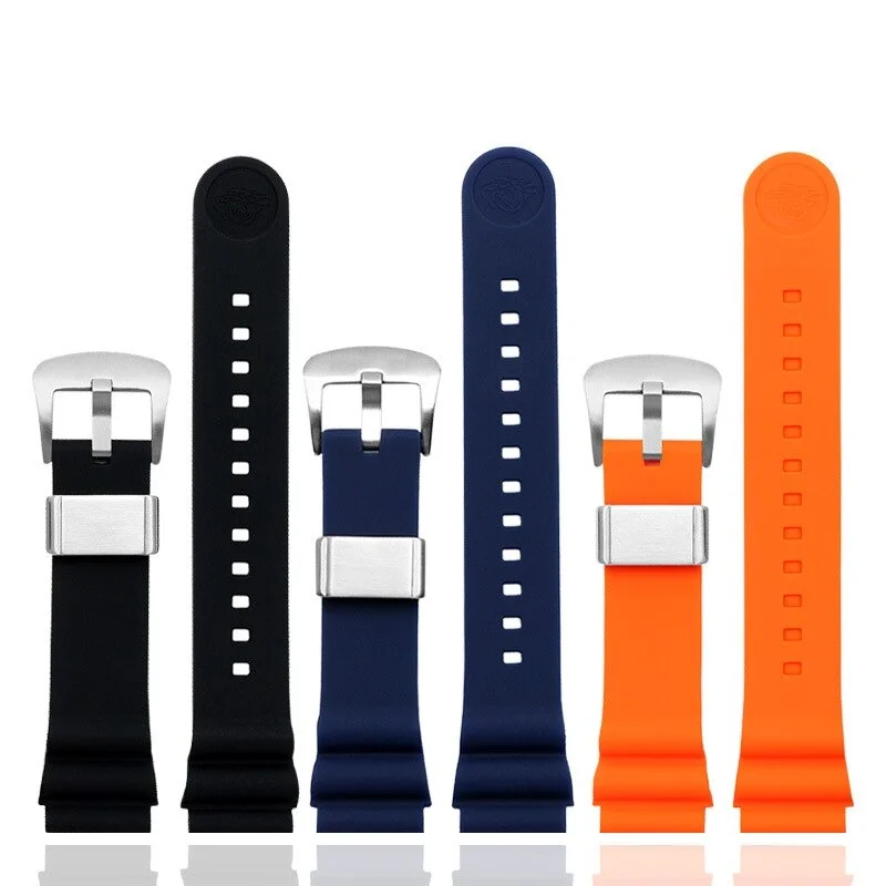 Silicone  watchband  for SRP777K1 SRP777J1 SKX011J1 wrist straps with steel loop 20 22mm Diving waterproof watch bracelet