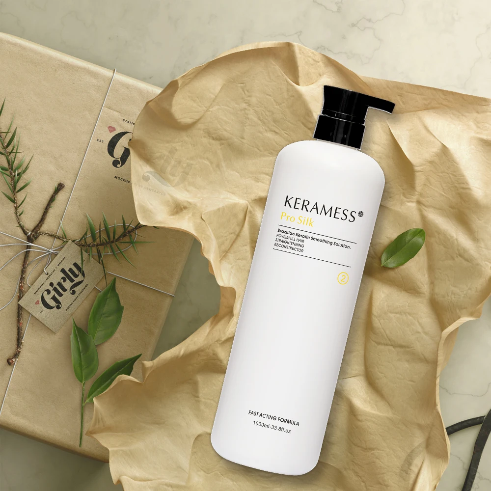 KeraMess Pro Silk Straightener Brazilian Keratin Treatment Hair Straightening Cream Curly Hair Correction Product To Straighten - Image 2
