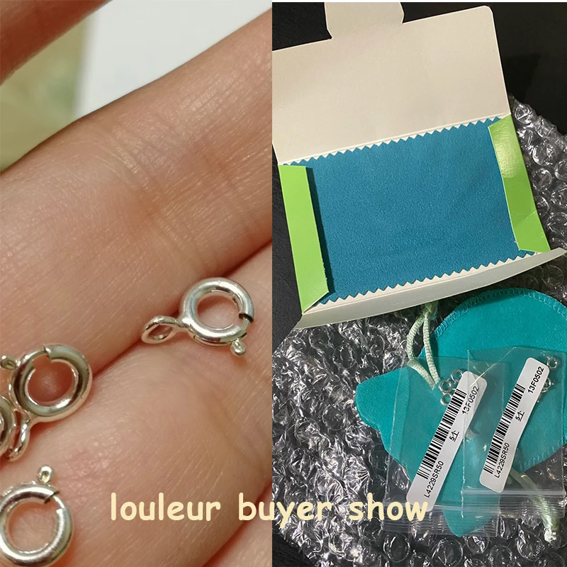 5pcs s925 Sterling Silver Spring Ring Clasp With Open Jump Ring jewelry Clasp For Chain Necklace Bracelet Connectors Wholesale