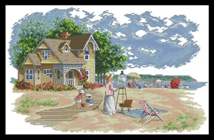 

DIM35177 Cross Stitch Kits Products Yarn Canvas Painting Decorative Pictures Craft Needlework Fabric For Sewing Art Scenery DIY