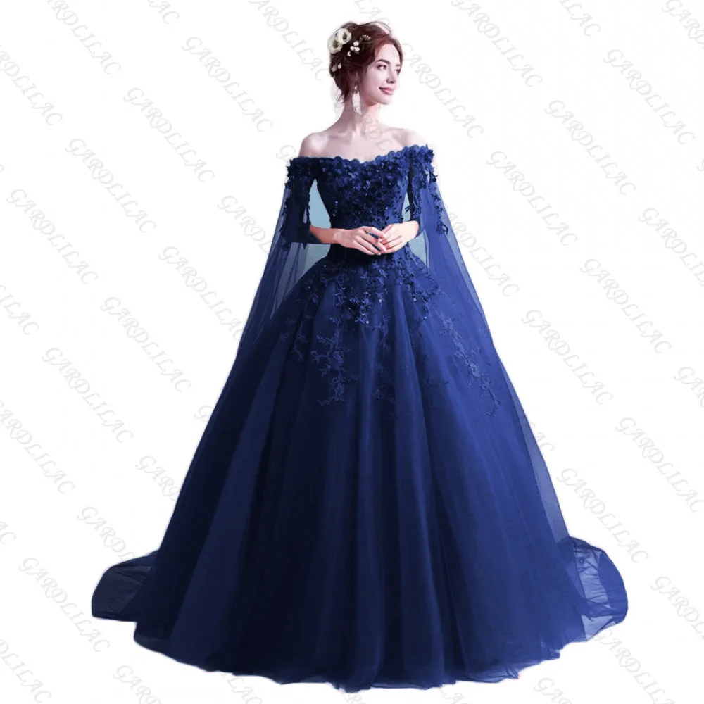 2021 Off the Shoulder Quinceanera suknie suknia balowa na 15 lat 3D kwiaty koronkowe aplikacje długa panna młoda Prom Pary suknie