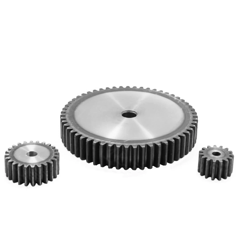 3Mold Spur Pinion 10T~38T Tooth Surface Quenched 45# Steel Spur Gear Thickness 30MM Outer Diameter 36/39/42/45/48/51/54/57~120