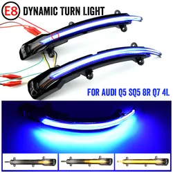 2pcs Flowing Mirror Dynamic LED Turn Signal Light Car Styling For Audi Q5 SQ5 8R 2008-17, Q7 SQ7 4L facelift 2010-2015
